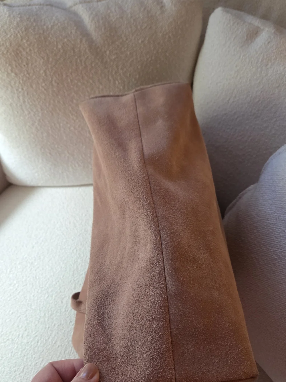 Madewell Suede Transport Tote in Nude Beige - Picture 4 of 6